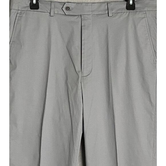 Nautica Men's 2-Piece Suit 36R 30W Bi-Stretch Cotton Gaff Solid Grey NEW - Picture 6 of 10